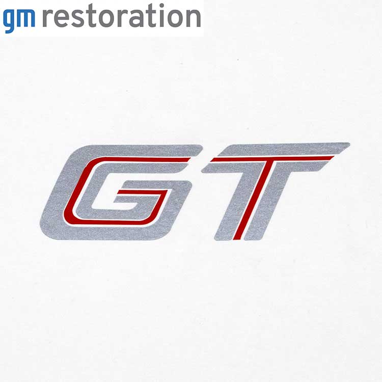 85-88 GT Decal - Silver & Red
