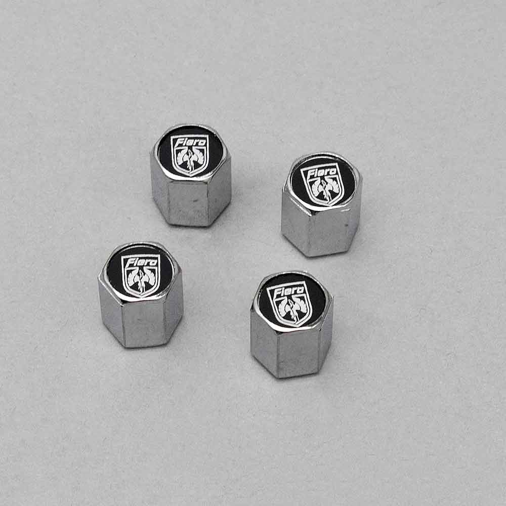 84-88 Chrome Valve Stem Caps With Logo (set)