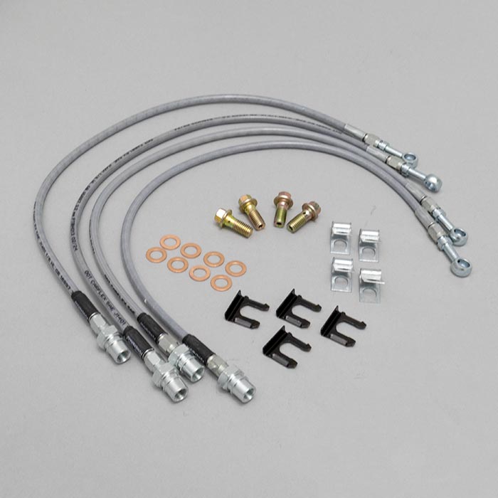 84-88 Steel Braided Brake Hoses (set of 4)
