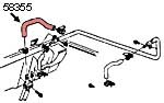 84-86 Heater Hose (w/o A/C  pipe to water pump)